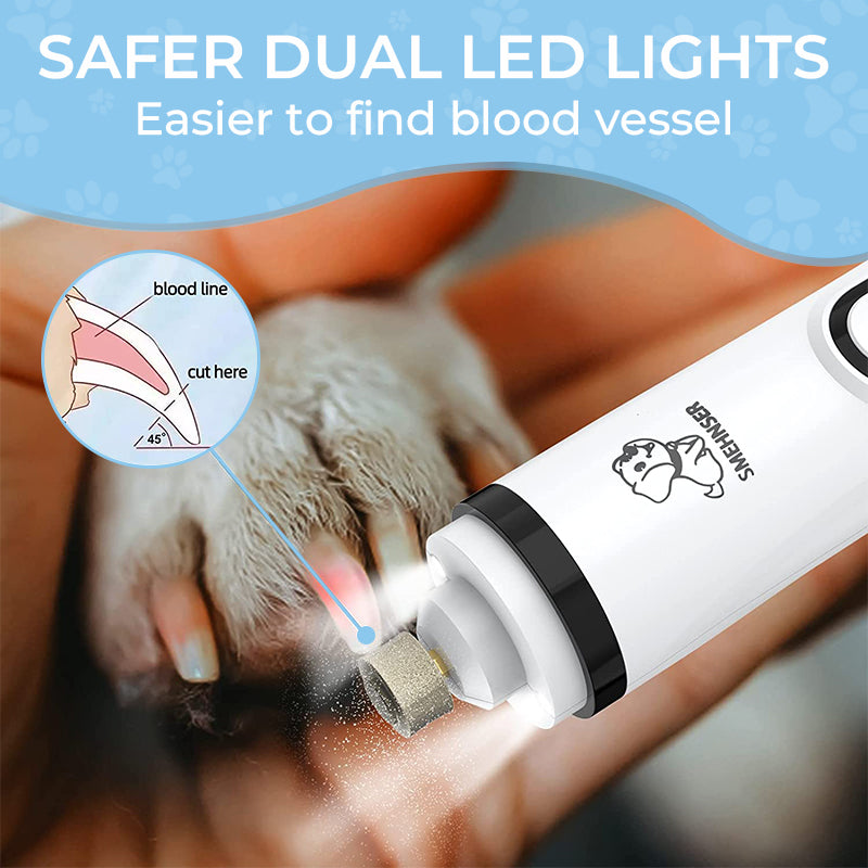 Electric Dog Nail Clippers for Dog Nail Grinders Rechargeable USB Charging Pet Quiet Cat Paws Nail Grooming Trimmer Tools