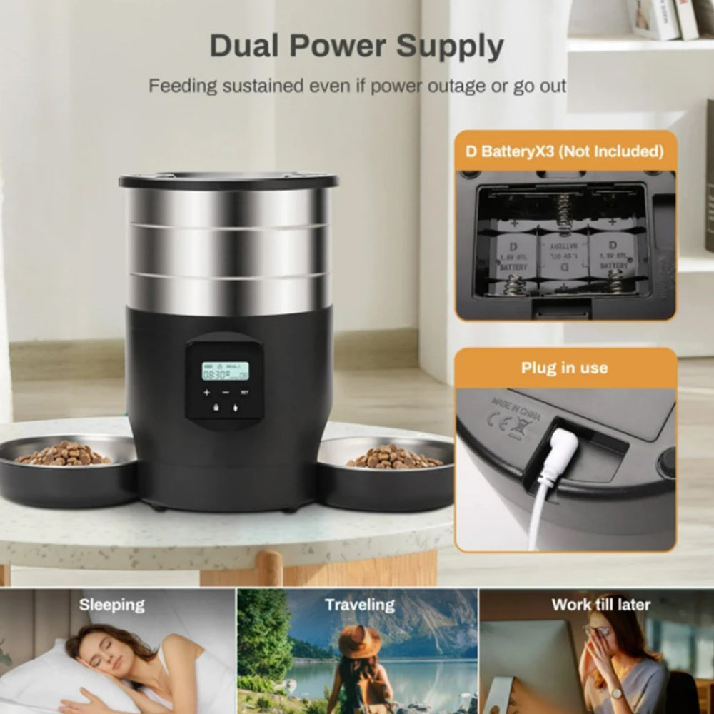 4.5L Smart Pet Feeder Automatic Cat Food Dispenser Cat Dog Bowl Automatic Cat Feeder Dog Food Machine With Timed Quantitative