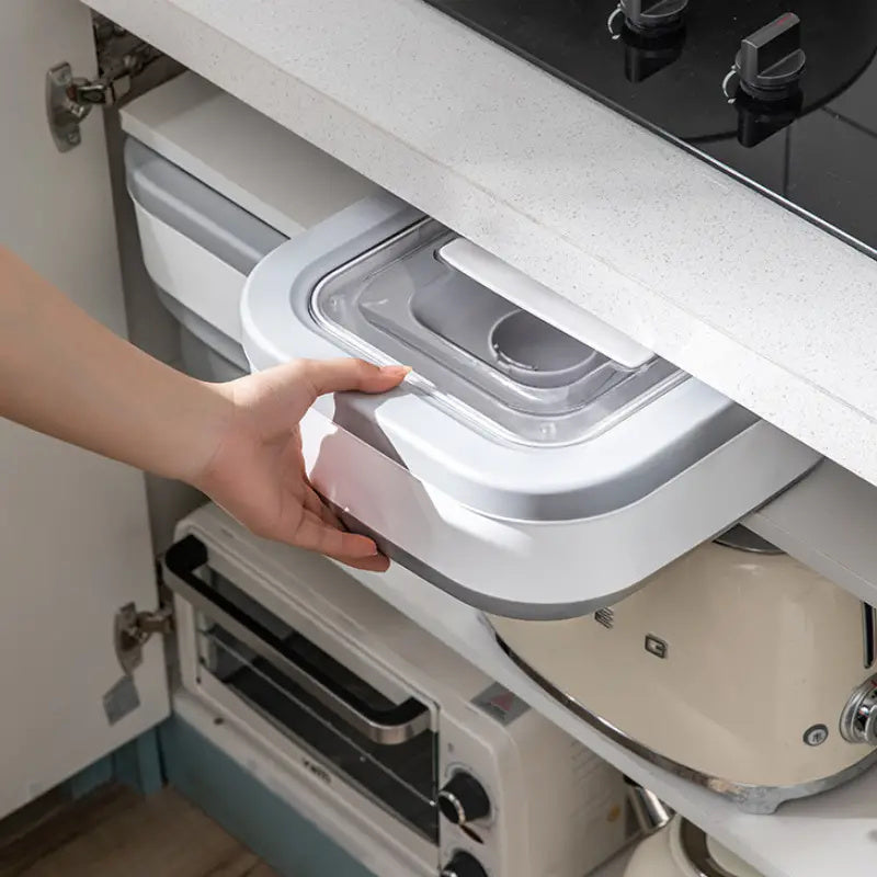 Food Storage Container Collapsible Dog Food Container with Sealing Lid, Suitable for Dry Food for Dogs, Cats Other Pet Foods