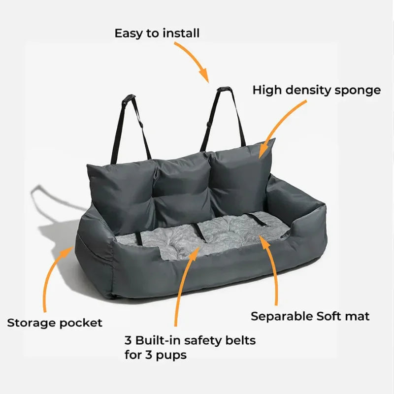 2024 Upgraded Thickened Cotton Large Dog Carrier Travel Dog Car Seat Cover Folding Hammock Pet Carrier Bag for Cats and Dogs