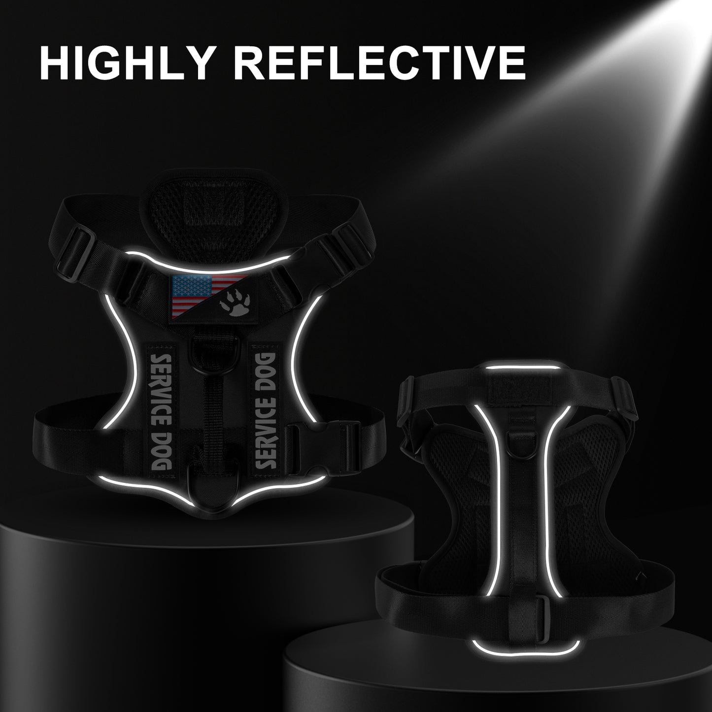 Dog Harness And Leash Set, Escape Proof No Pull Dog Vest Harness With Reflective Dog Walking Traction Rope