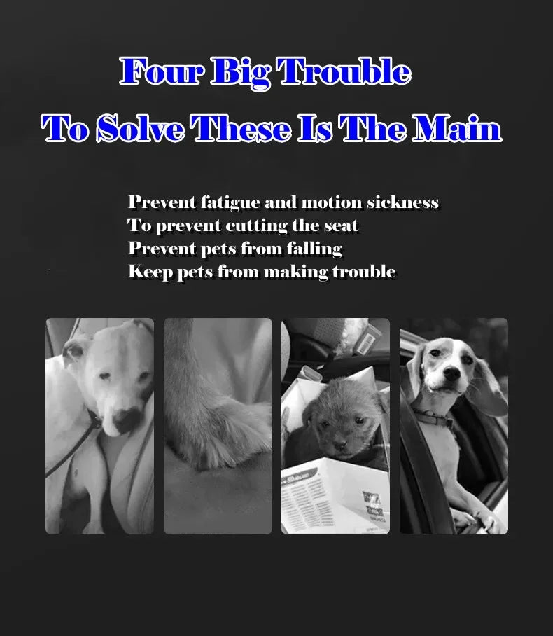 Pet Dog Portable Car Seat Central Control Nonslip Dog Carriers Safe Car Armrest Box Booster Kennel Bed for Small Dog Cat Travel