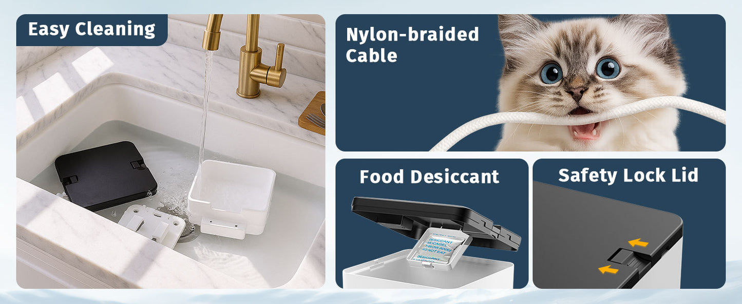 Automatic Dog Feeder Breed with Camera - 12L/50 Cups 5G WiFi App Control Dog Food Dispenser, , HD 1080P Video with Night Vision