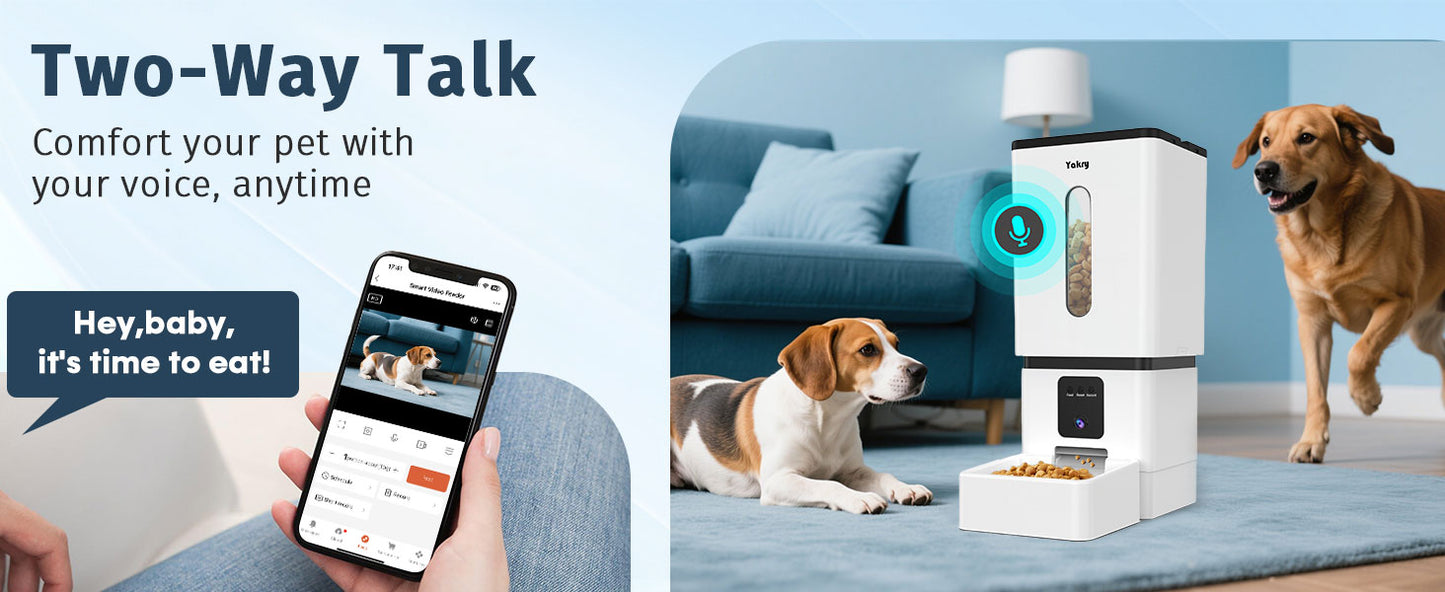 Automatic Dog Feeder Breed with Camera - 12L/50 Cups 5G WiFi App Control Dog Food Dispenser, , HD 1080P Video with Night Vision