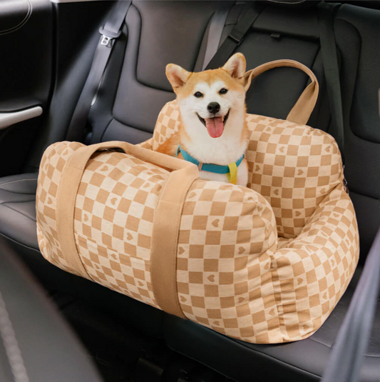 Pet Dog Portable Car Seat Central Control Nonslip Dog Carriers Safe Car Armrest Box Booster Kennel Bed for Small Dog Cat Travel