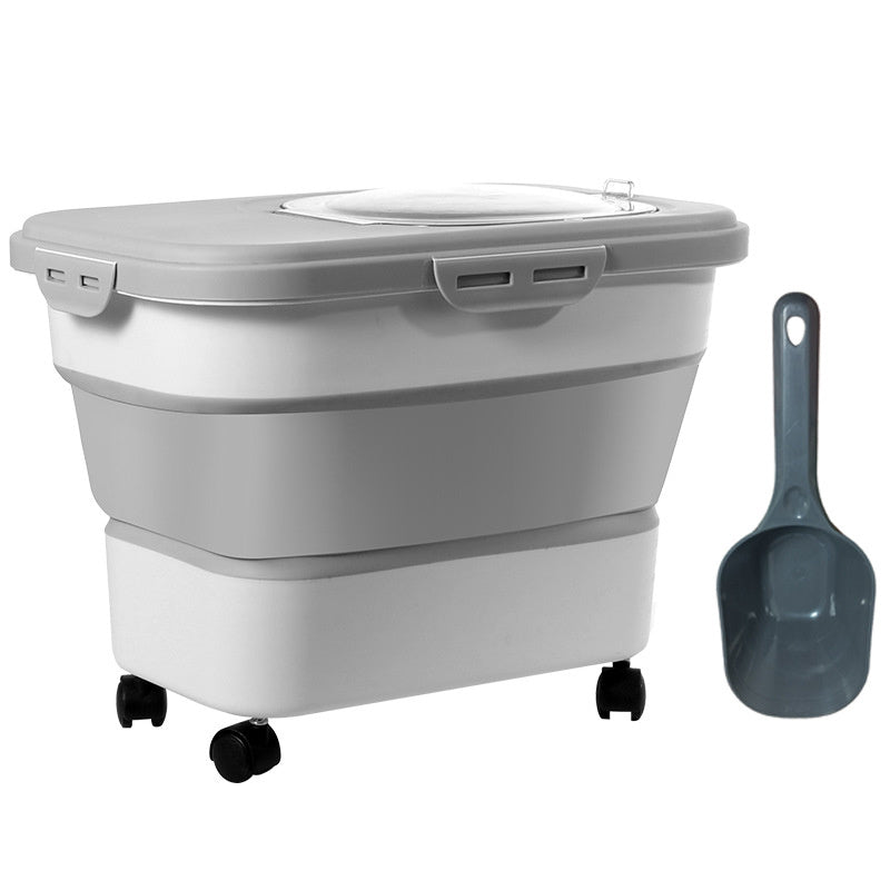 Food Storage Container Collapsible Dog Food Container with Sealing Lid, Suitable for Dry Food for Dogs, Cats Other Pet Foods