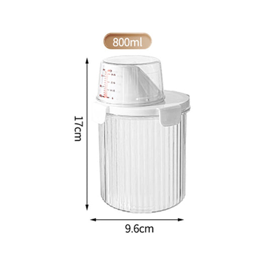 800/1350/1800ml Pet Food Storage Container Dog Food Sealed Jar with Measuring Cup Dog Treat Storage Box Dog Accessories