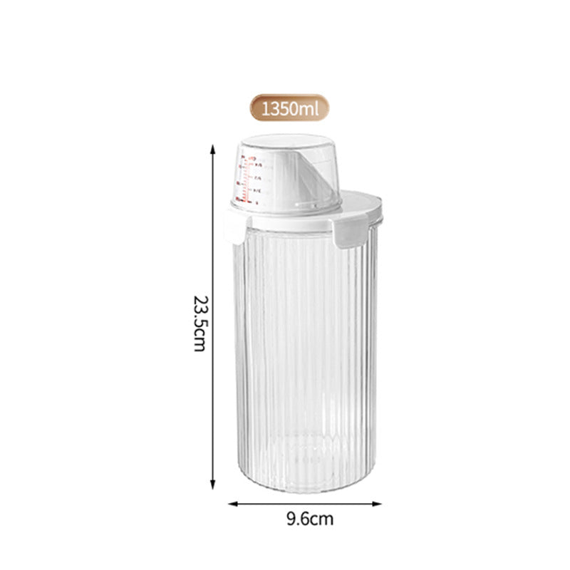 800/1350/1800ml Pet Food Storage Container Dog Food Sealed Jar with Measuring Cup Dog Treat Storage Box Dog Accessories