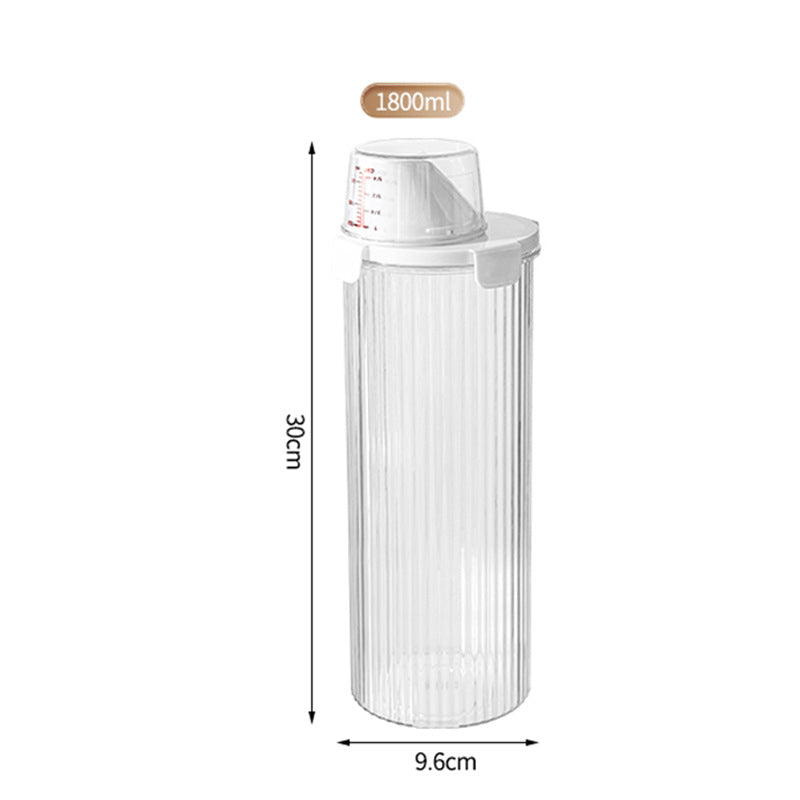 800/1350/1800ml Pet Food Storage Container Dog Food Sealed Jar with Measuring Cup Dog Treat Storage Box Dog Accessories